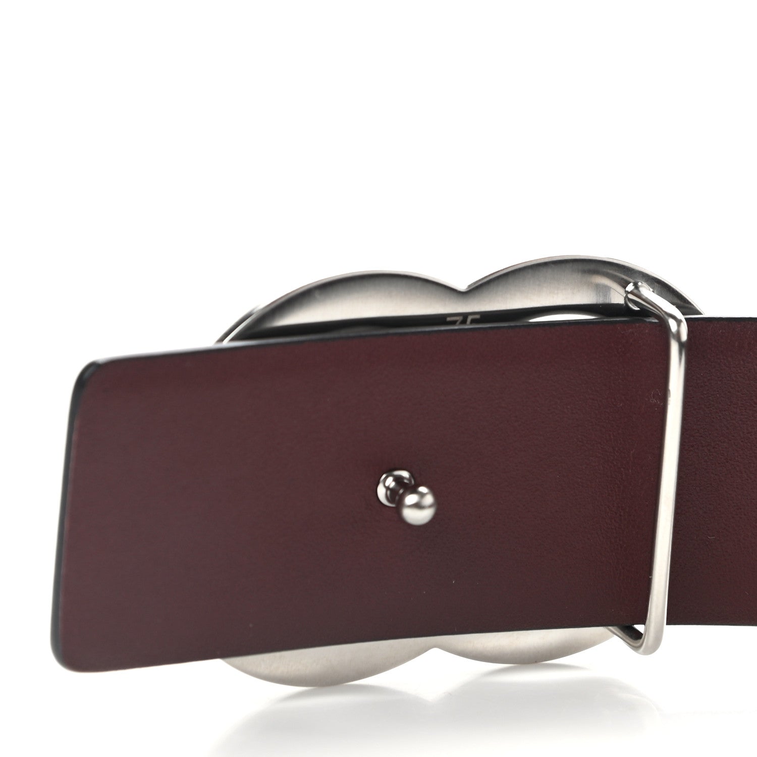 Chanel Calfskin CC Reversible Belt 75 Black Burgundy 5 of 6