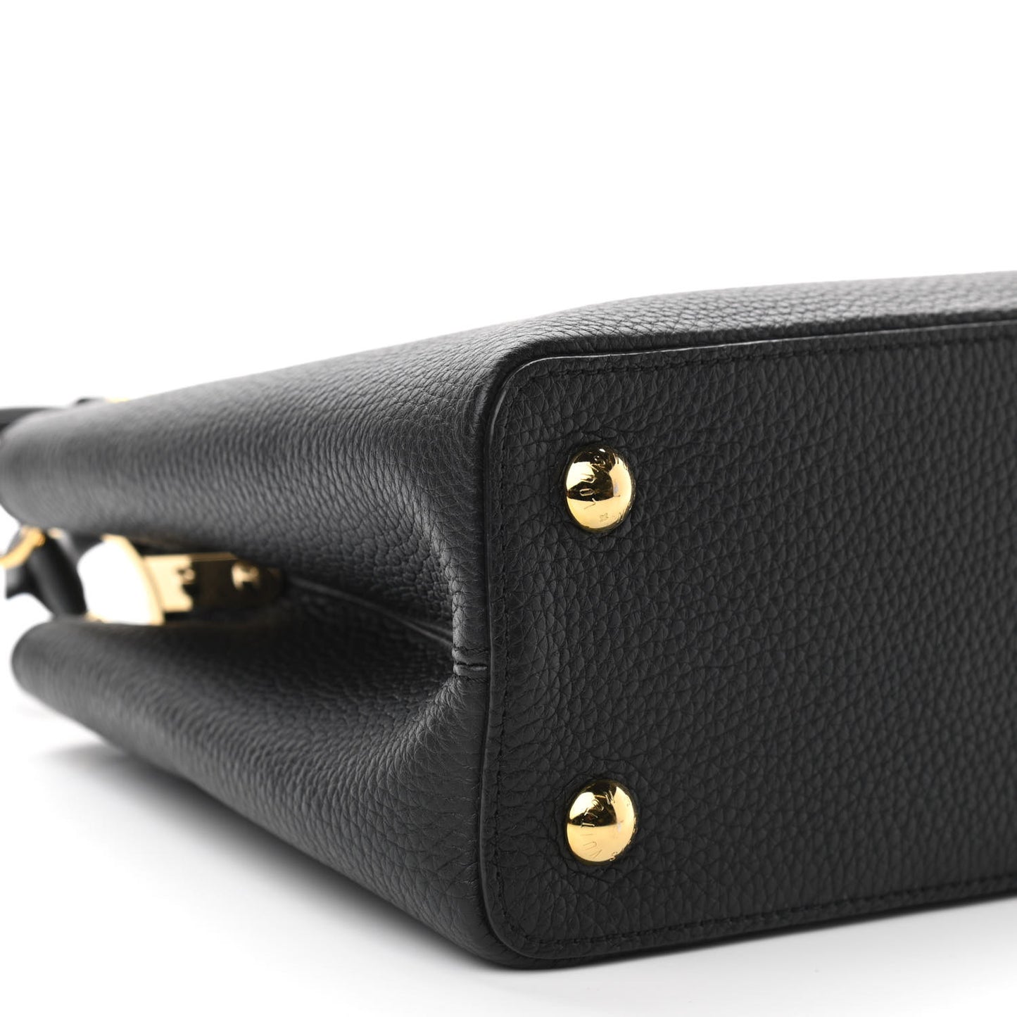 Taurillon Studded Sol Capucines PM Black