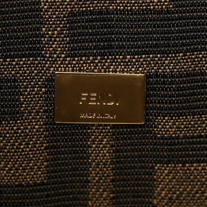 Fendi Fabric Jacquard FF 1974 Mini Baguette Tobacco Moro Black 6 of 11
