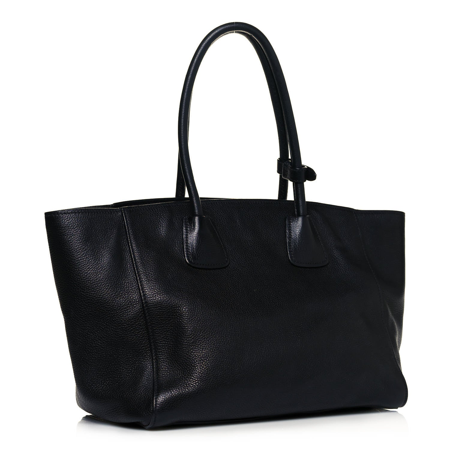 Prada Glace Calf Twin Pocket Tote Black 3 of 17