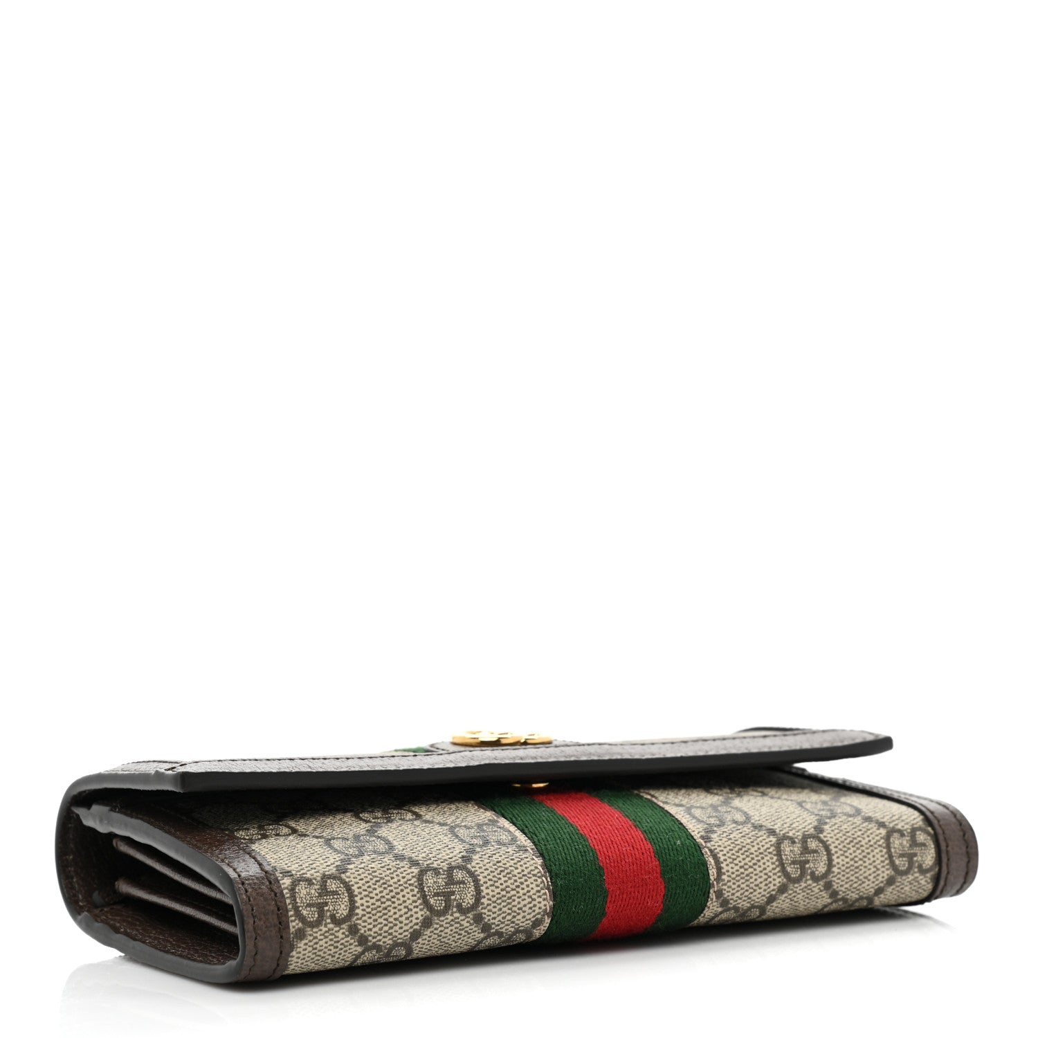 Gucci GG Supreme Monogram Web Ophidia Continental Wallet Brown 4 of 10