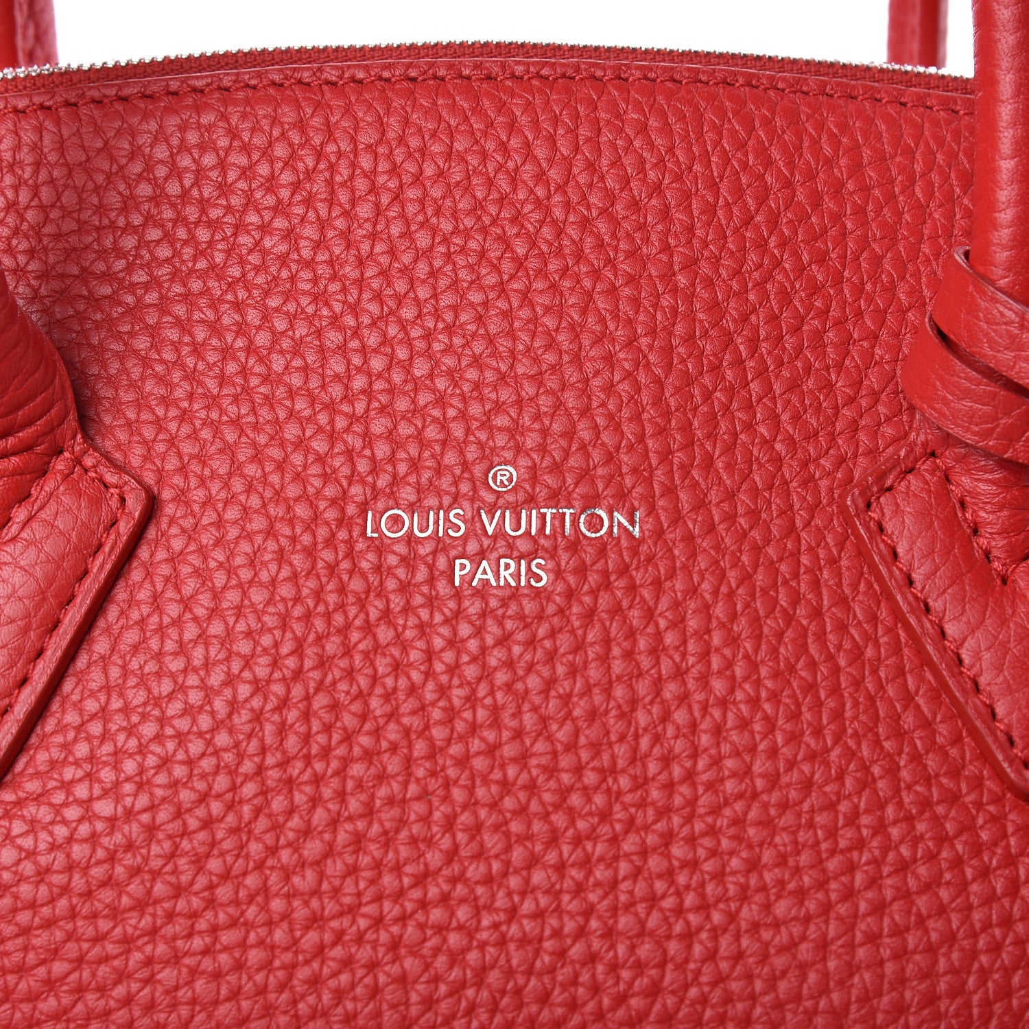 Louis Vuitton Cuir Taurillon Soft Lockit MM Rubis 8 of 13