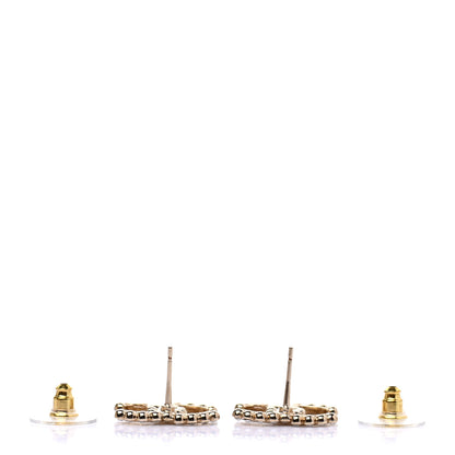 Chanel Crystal CC Earrings Gold 3 of 4