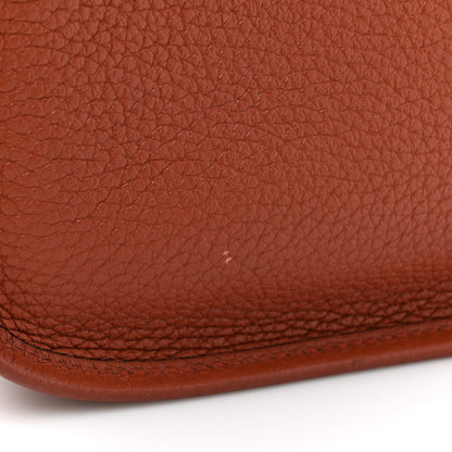 Hermes Taurillon Clemence Maxi Quadrille Evelyne TPM Cuivre Capucine Parme Rouge Duchess 12 of 13