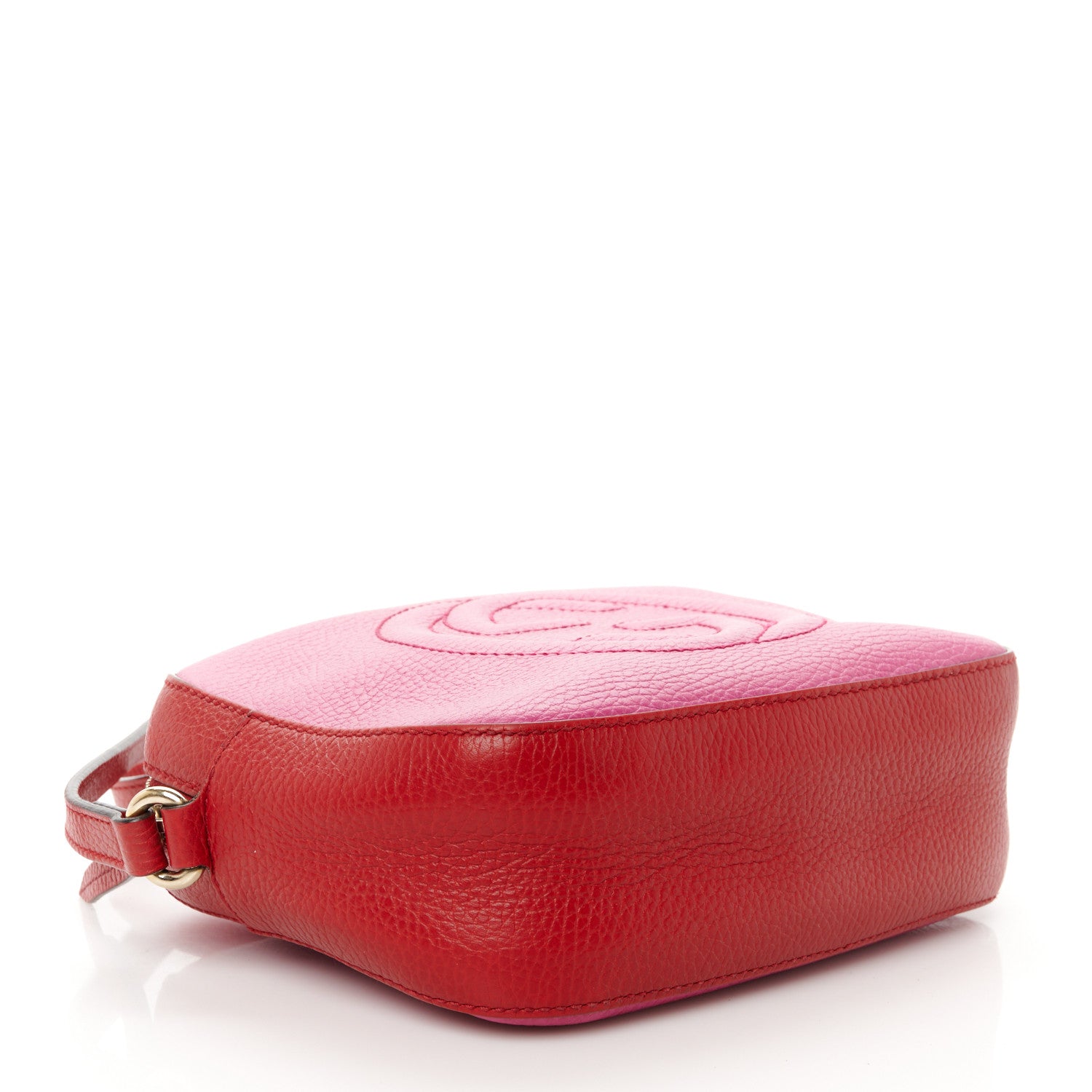 Gucci Dollar Calfskin Bi-Color Small Soho Disco Bag New Rosette Hibiscus Red 4 of 11