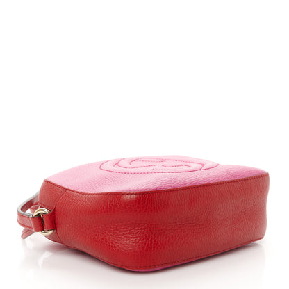 Gucci Dollar Calfskin Bi-Color Small Soho Disco Bag New Rosette Hibiscus Red 4 of 11