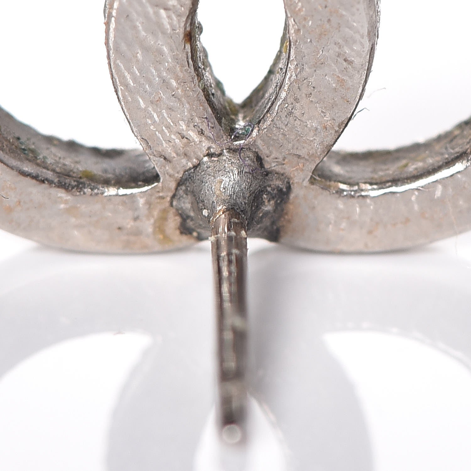 Chanel Crystal CC Earrings Silver 5 of 5