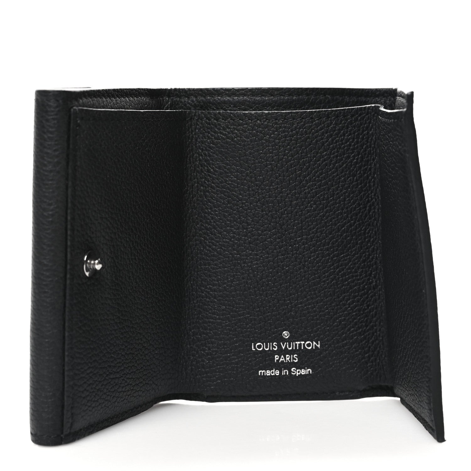 Louis Vuitton Calfskin Lockmini Wallet Black 5 of 7
