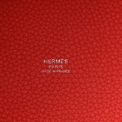 Hermes Taurillon Clemence Picotin Lock 18 PM Rouge Pivoine 6 of 10