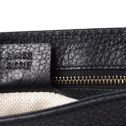 Gucci Pebbled Calfskin Medium Soho Flap Crossbody Black 7 of 9