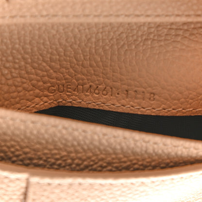 Saint Laurent Grained Calfskin Rive Gauche Compact Zip Around Wallet Nude 7 of 9