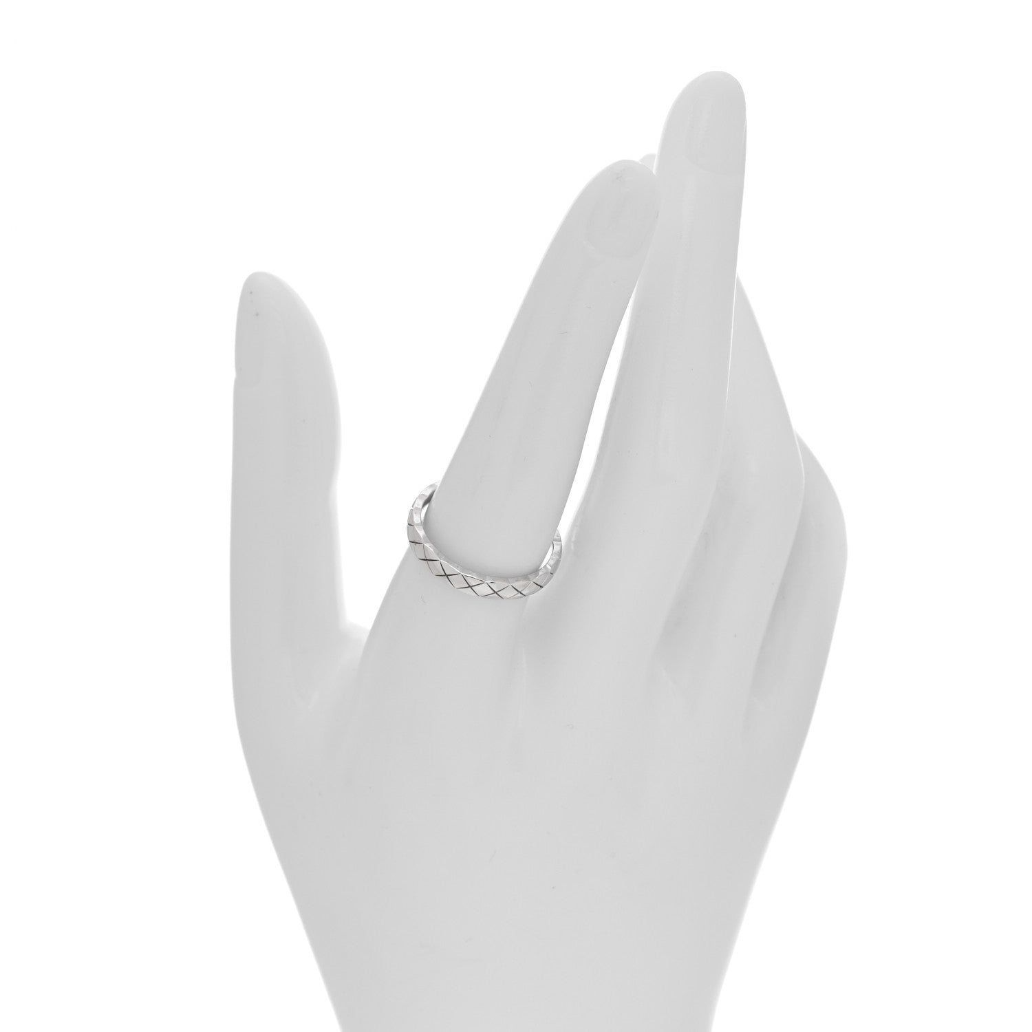 Chanel 18K White Gold Mini Coco Crush Ring 56 7.5 2 of 5