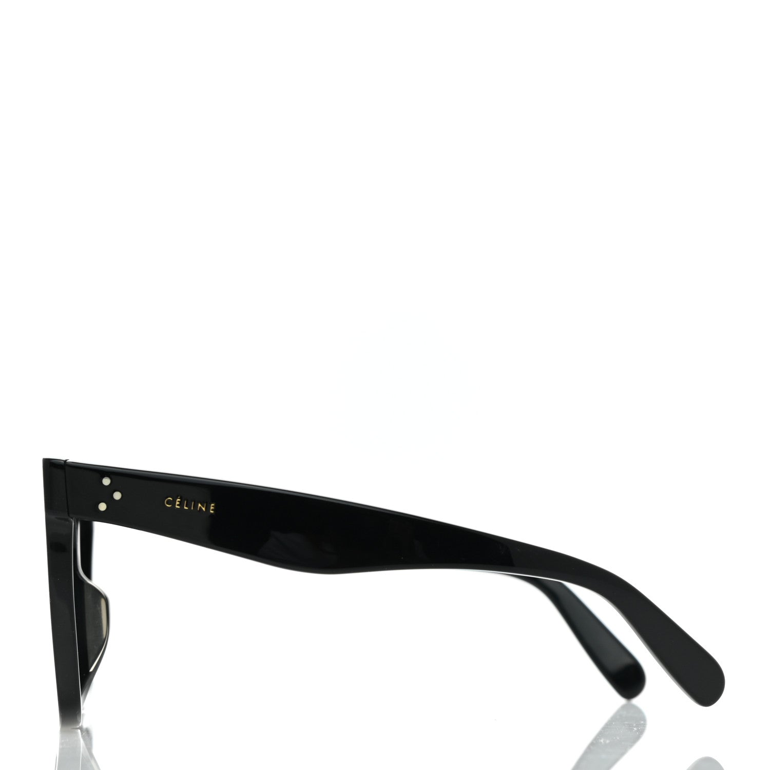 Celine Acetate Polarized Oversized Sunglasses CL4055FN Black 3 of 9