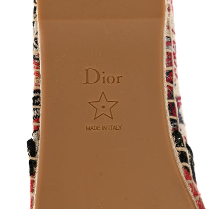 Christian Dior Canvas Mille Fleurs Embroidered Granville Espadrille 38 Multicolor 8 of 8
