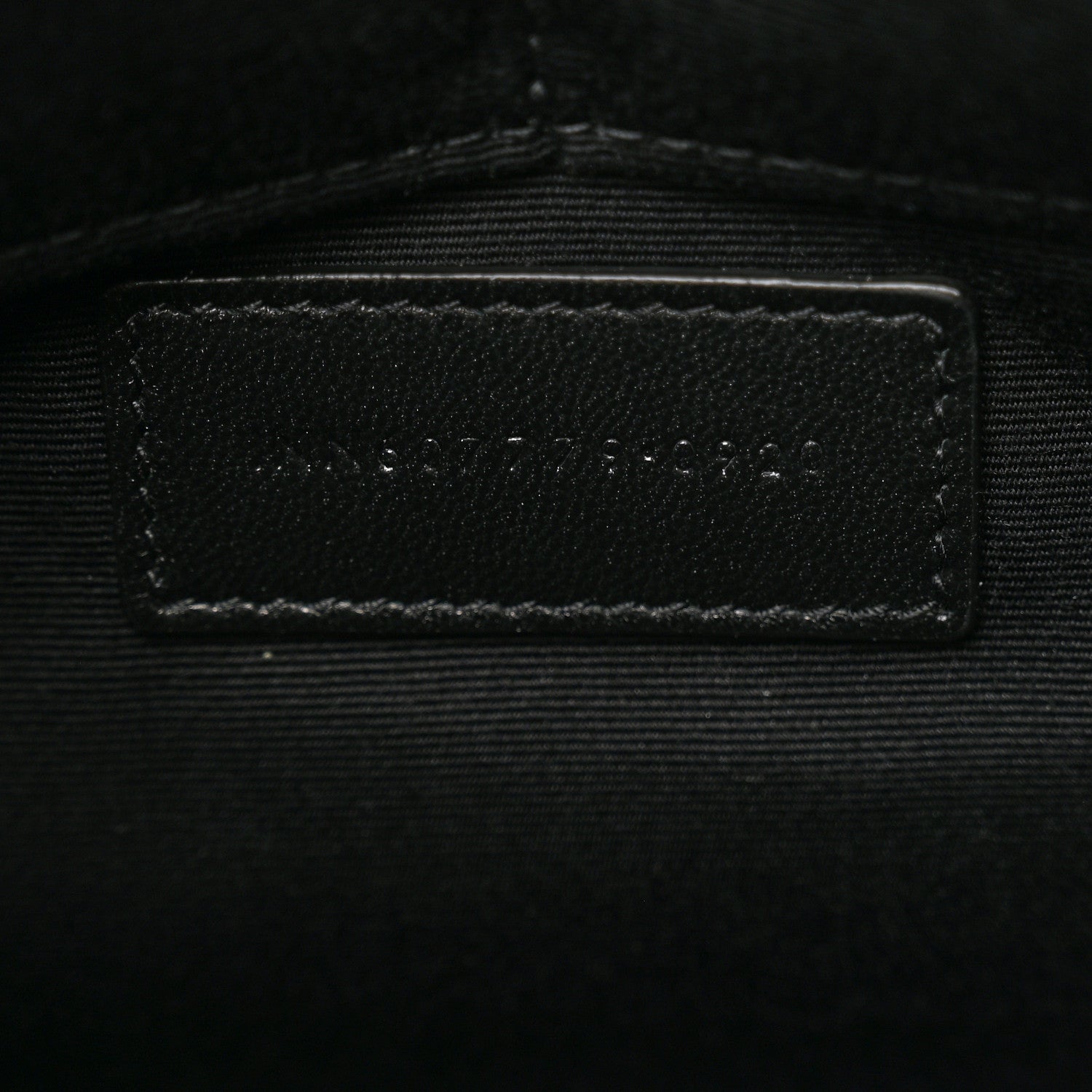 Saint Laurent Calfskin Crocodile Embossed Tiny Monogram Zipped Tablet Holder Black 7 of 9