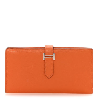 Hermes Epsom Bearn Gusset Wallet Orange 1 of 6