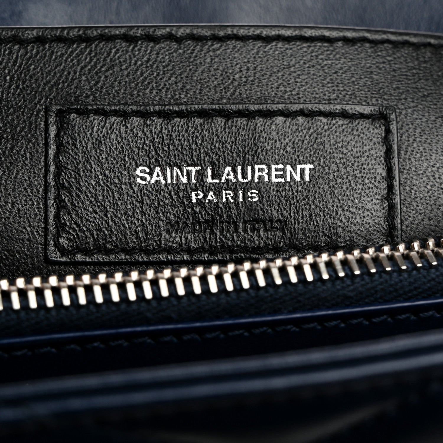 Saint Laurent Calfskin Y Quilted Monogram Small Loulou Chain Satchel Denim Blue 7 of 16