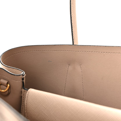 Prada Saffiano Cuir Medium Double Bag Cipria 12 of 15