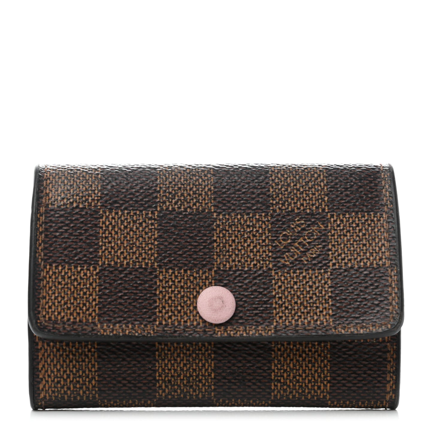 Damier Ebene Multicles 6 Key Holder Rose Ballerine