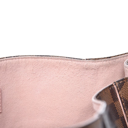Louis Vuitton Damier Ebene Caissa Hobo Rose Ballerine 9 of 18