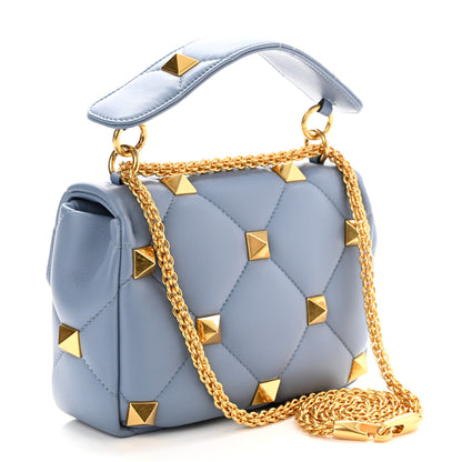 Valentino Garavani Nappa Medium Roman Stud Shoulder Bag Niagara 3 of 9