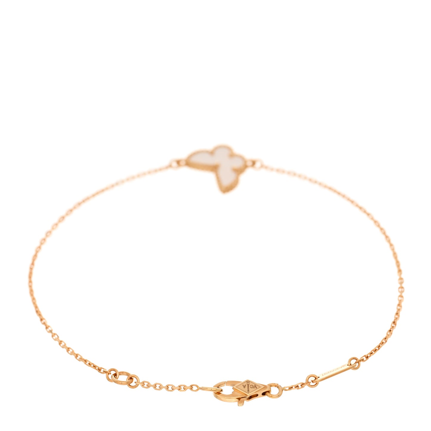 18K Yellow Gold Mother of Pearl Sweet Alhambra Butterfly Bracelet