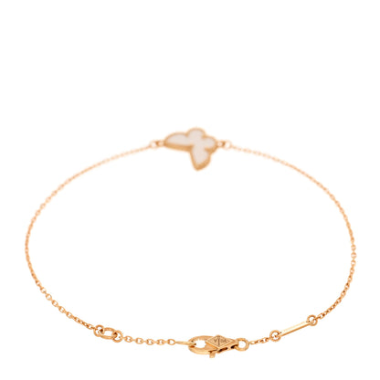 Van Cleef & Arpels 18K Yellow Gold Mother of Pearl Sweet Alhambra Butterfly Bracelet 2 of 4