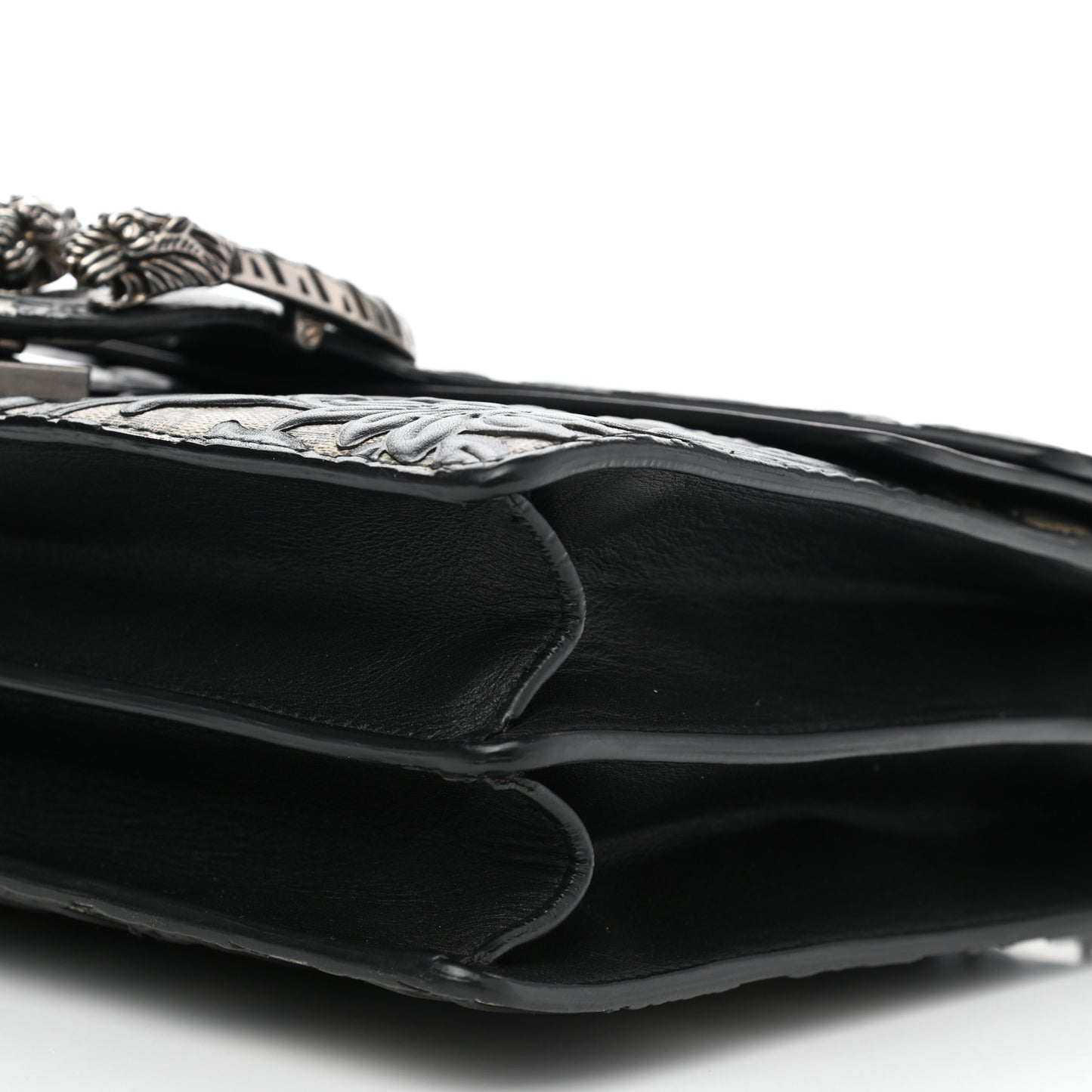 GG Supreme Monogram Arabesque Medium Dionysus Shoulder Bag Black