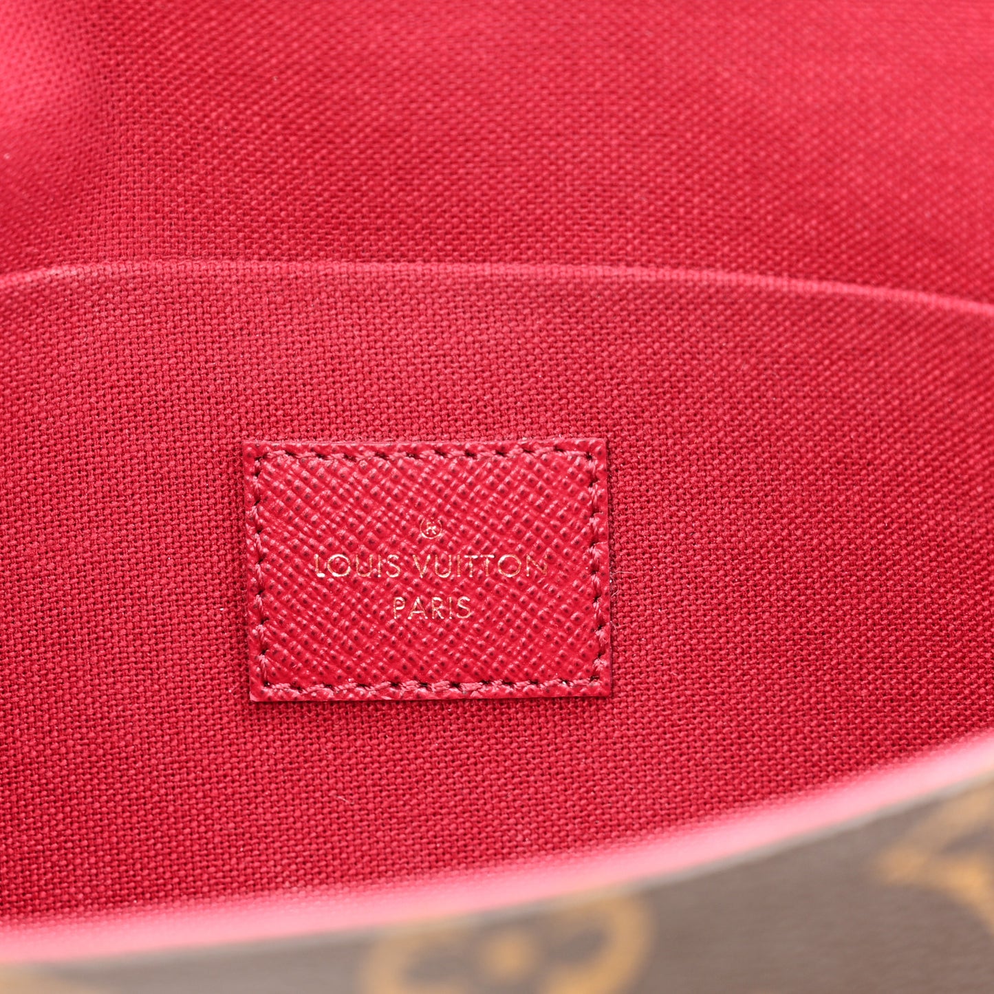Monogram Pochette Felicie Chain Wallet Fuchsia