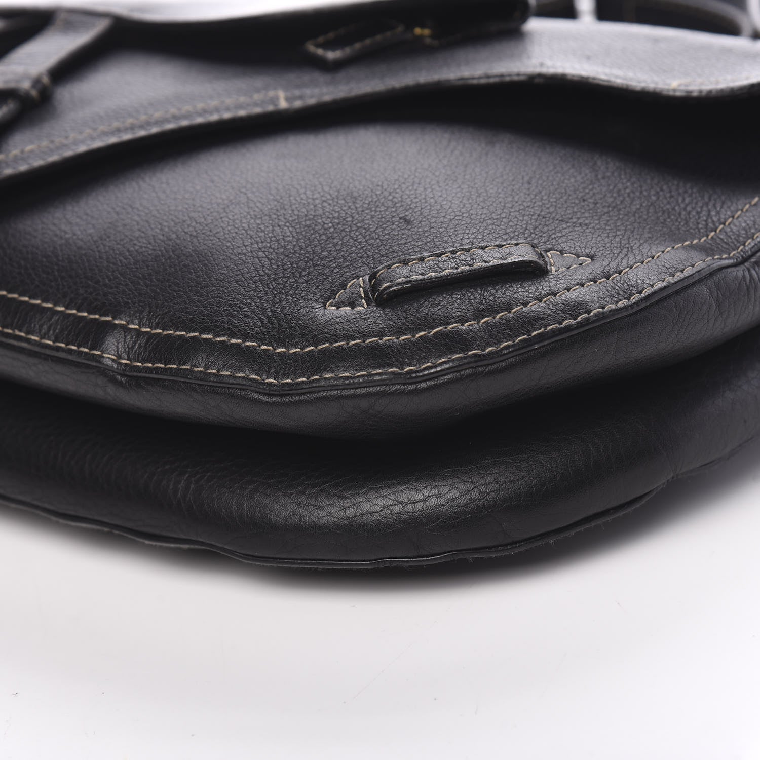 Christian Dior Grained Calfskin Double Saddle Bag Black 11 of 11