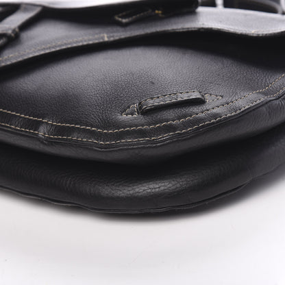 Christian Dior Grained Calfskin Double Saddle Bag Black 11 of 11
