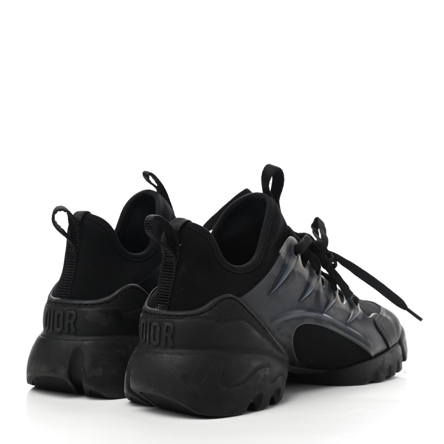 Christian Dior Neoprene Rubber Womens D-Connect Sneakers 38 Black 4 of 11