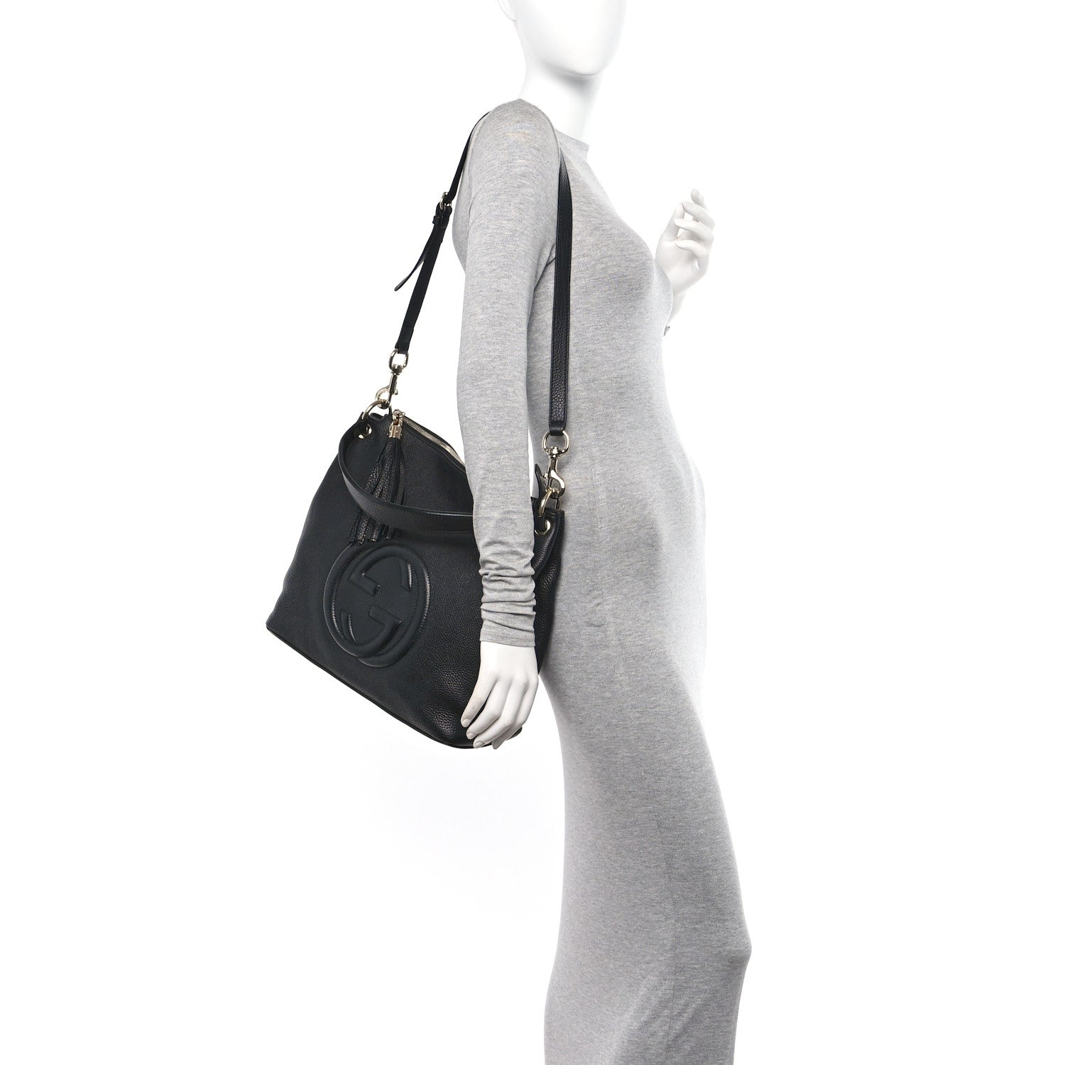 Gucci Pebbled Calfskin Large Soho Hobo Black 2 of 12