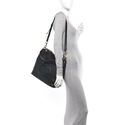 Gucci Pebbled Calfskin Large Soho Hobo Black 2 of 12