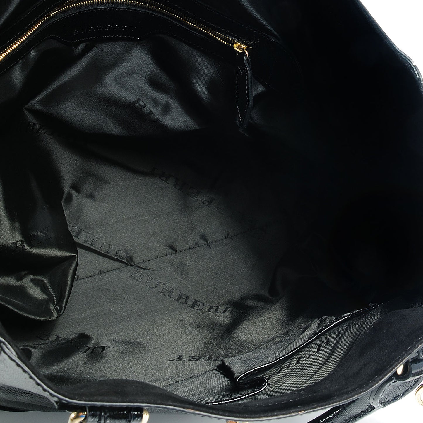 London Leather Medium Zip Detail Tote Black