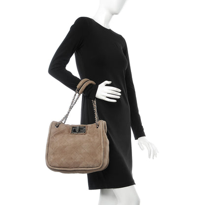 Chanel Shearling Quilted Mademoiselle Tote Brown 2 of 7