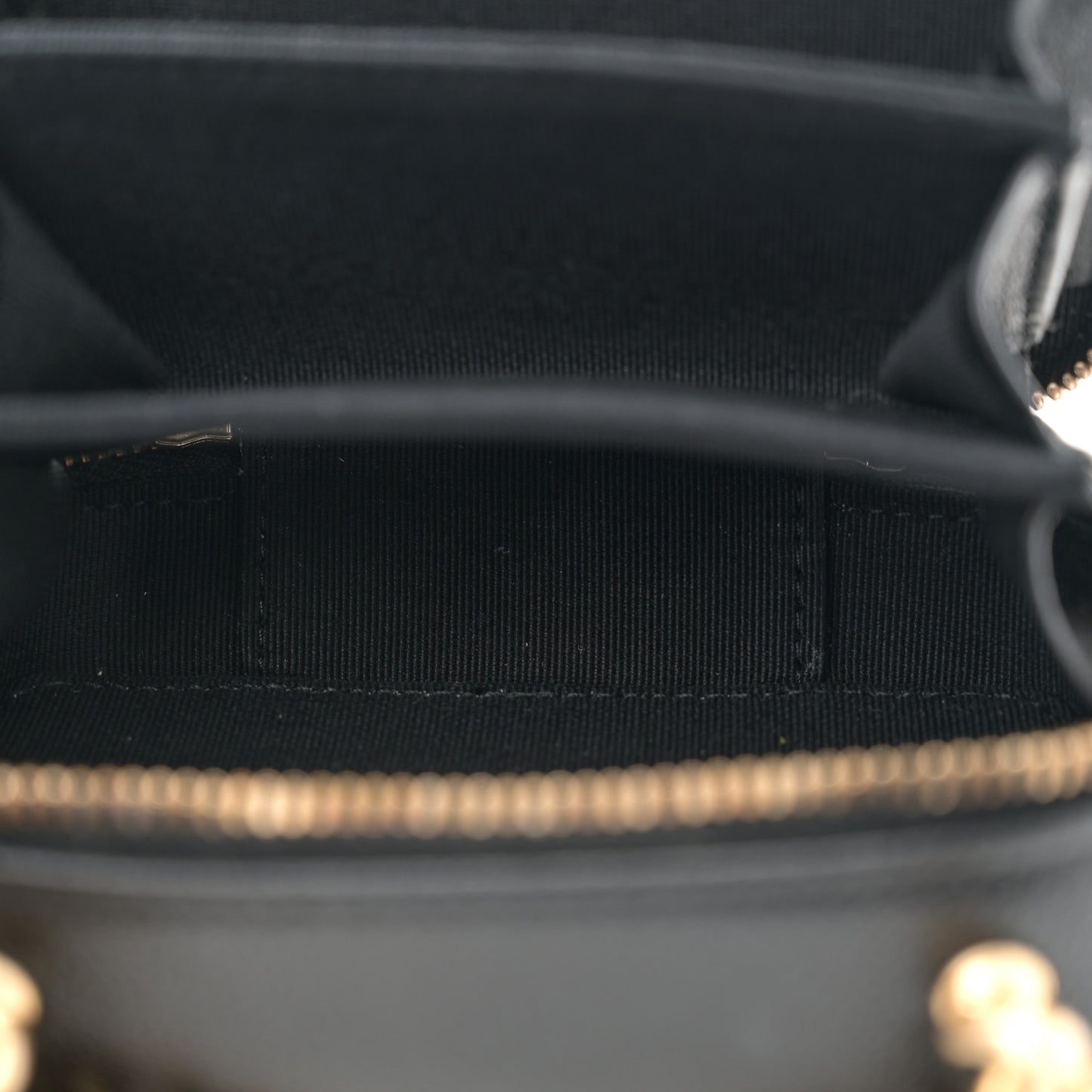 Caviar Quilted Mini Boy Clutch With Chain Black