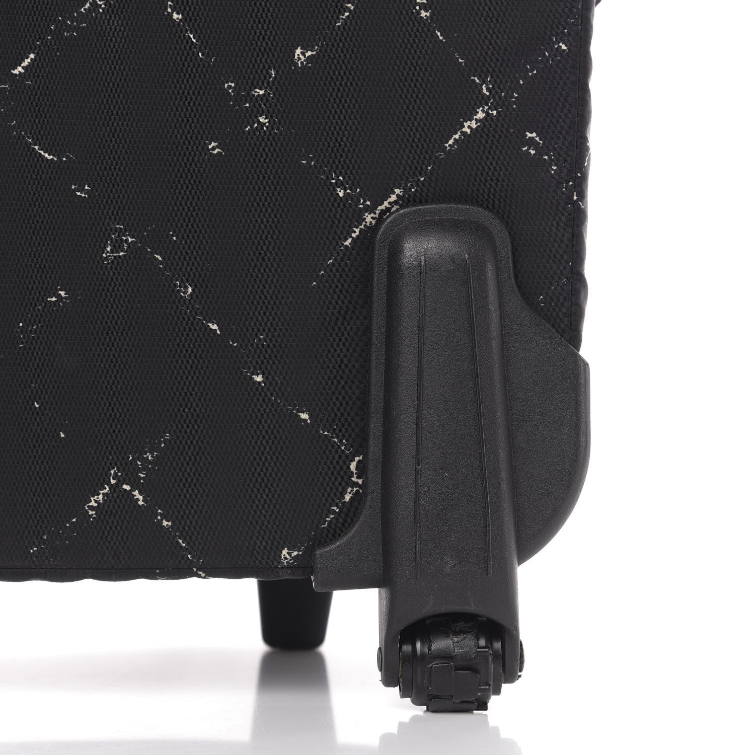 Chanel Nylon Travel Trolley Rolling Luggage Black 8 of 12