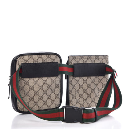 Gucci GG Supreme Monogram Web Belt Bag Black 3 of 11