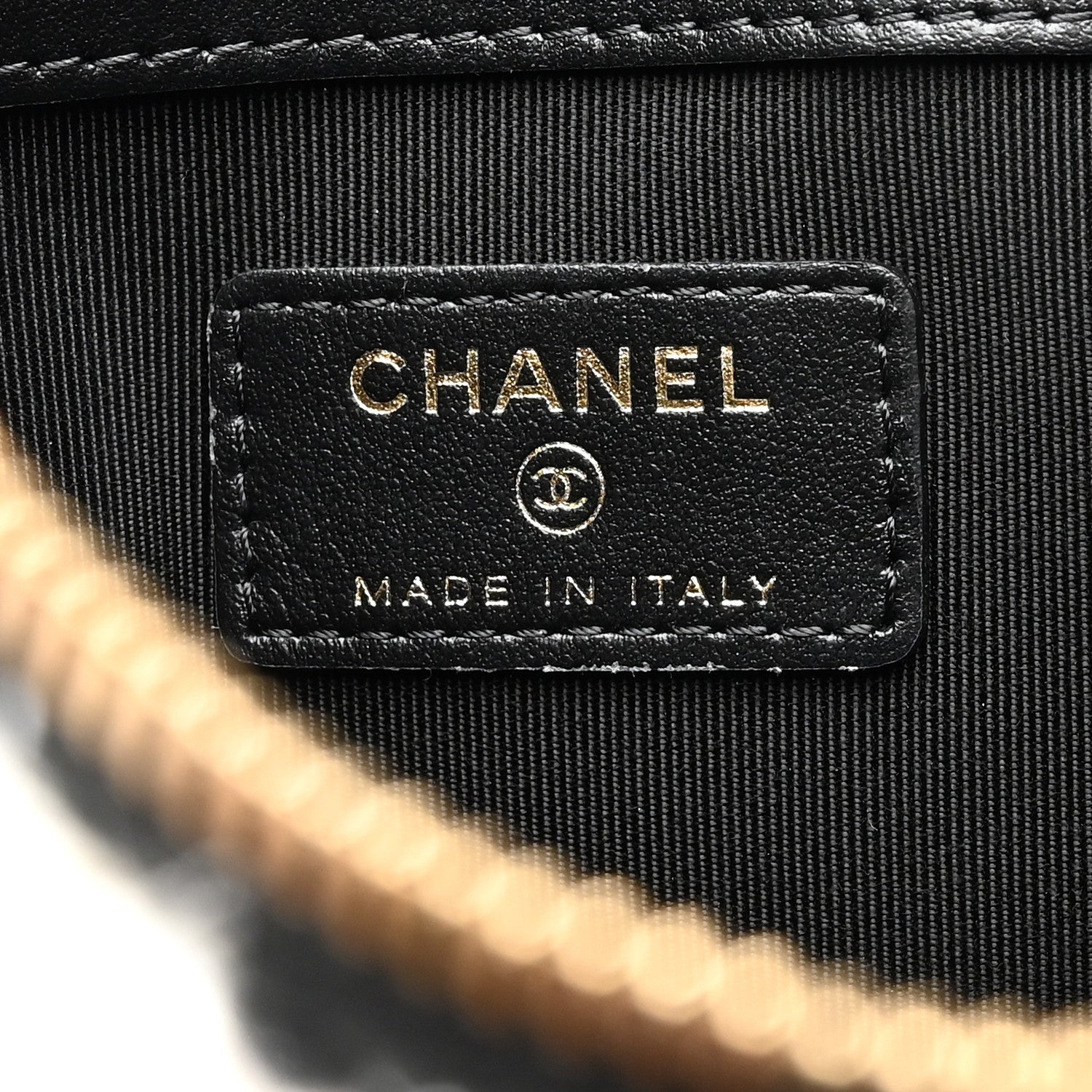Chanel Tweed Shearling Quilted Chanel Cosmetic Pouch White Black 7 of 9