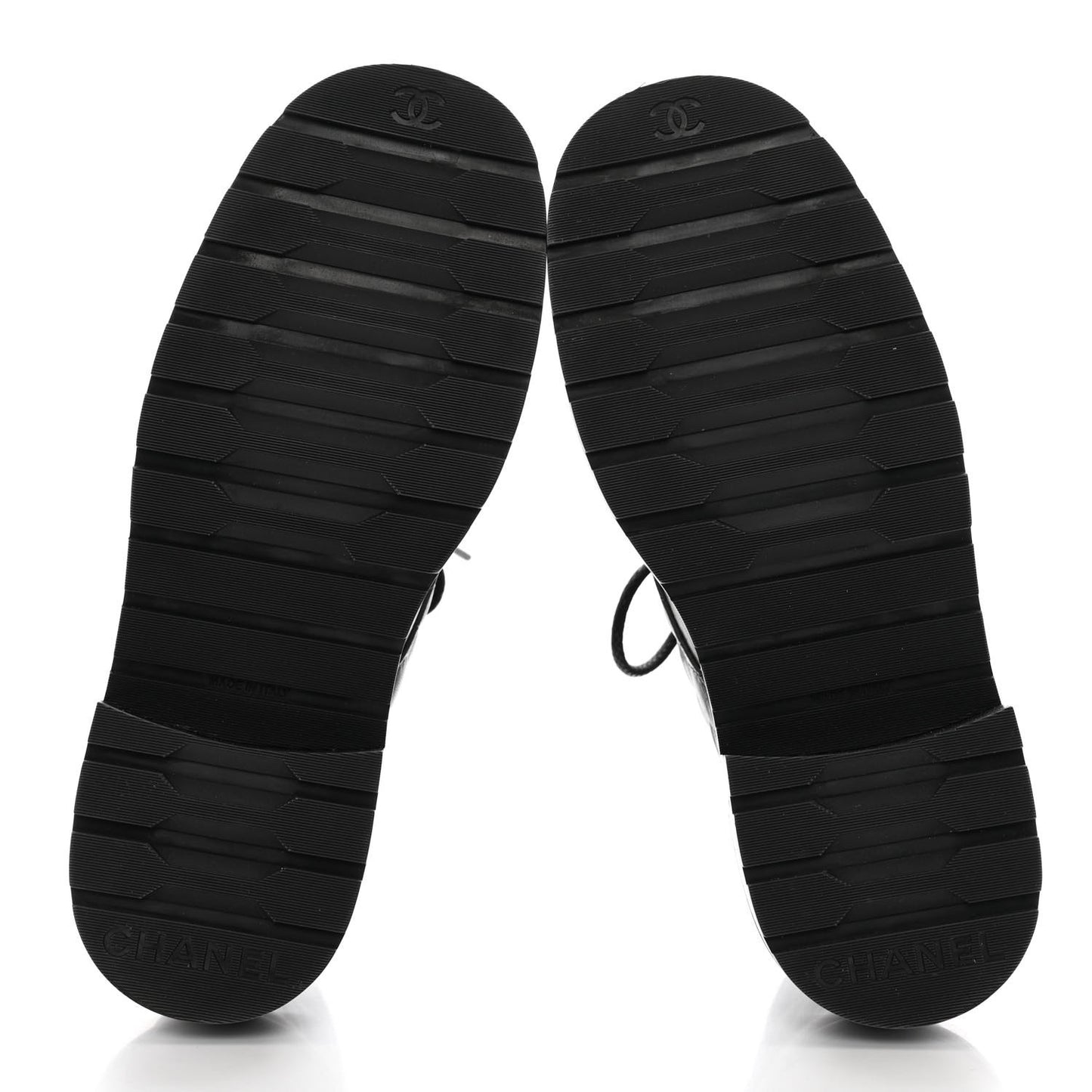 Shiny Lambskin Quilted Lace Up Combat Boots 36 Grey Black