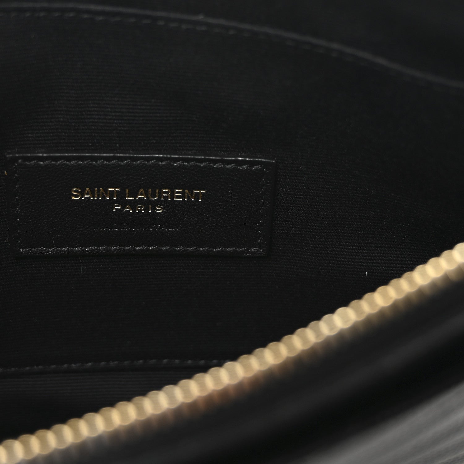 Saint Laurent Grain De Poudre Chevron Monogram Large Bill Pouch Black 6 of 6