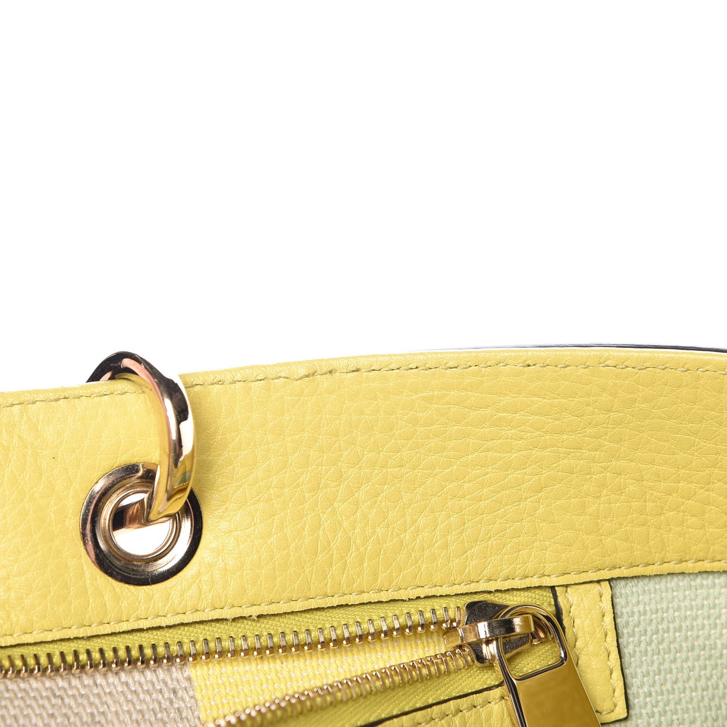 Calfskin Straw Large Bamboo Shopper Tote Citrus