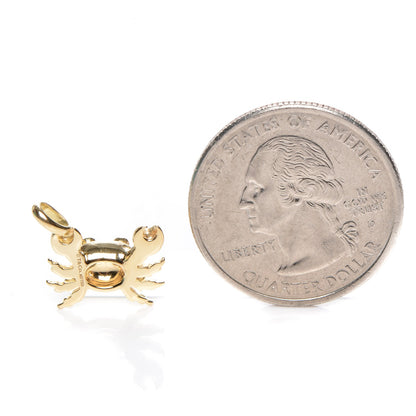 Tiffany 18K Yellow Gold Diamond Crab Charm Pendant 2 of 4