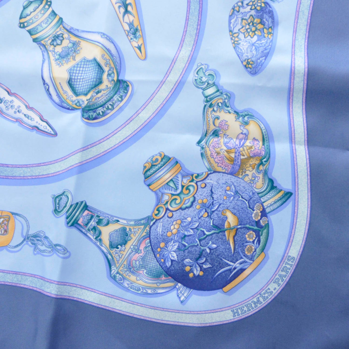 Silk Qu Importe Le Flacon Scarf 90 Bleu