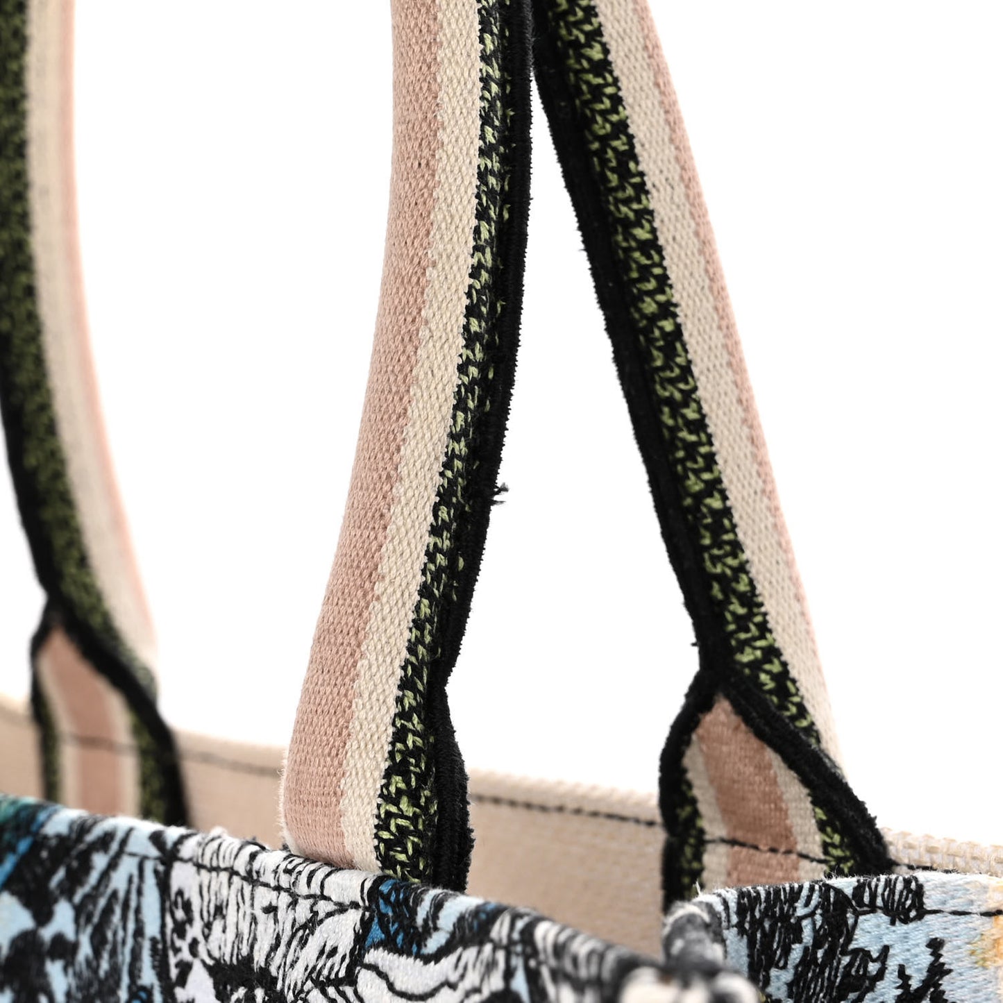 Canvas Embroidered Medium Coeur En Fleurs Book Tote Multicolor