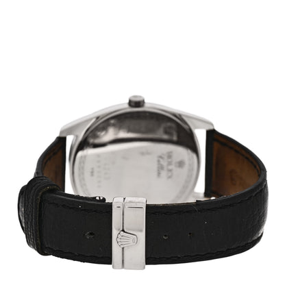 Rolex 18K White Gold Alligator 38mm Cellini Watch Black 4243 3 of 4
