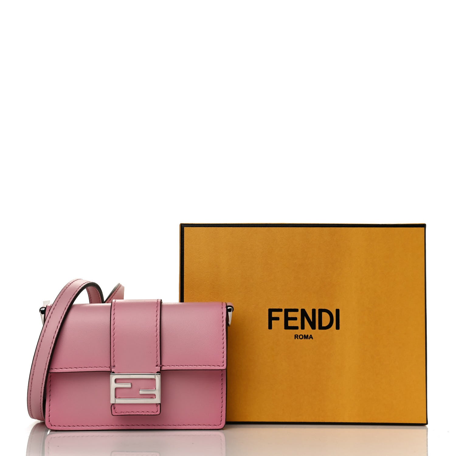 Fendi Vitello King Tamponato Micro Flat Baguette Acquerello 12 of 12