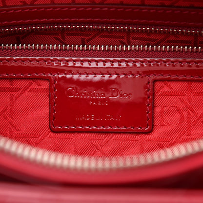 Christian Dior Patent Cannage Large Lady Dior Red 6 of 10