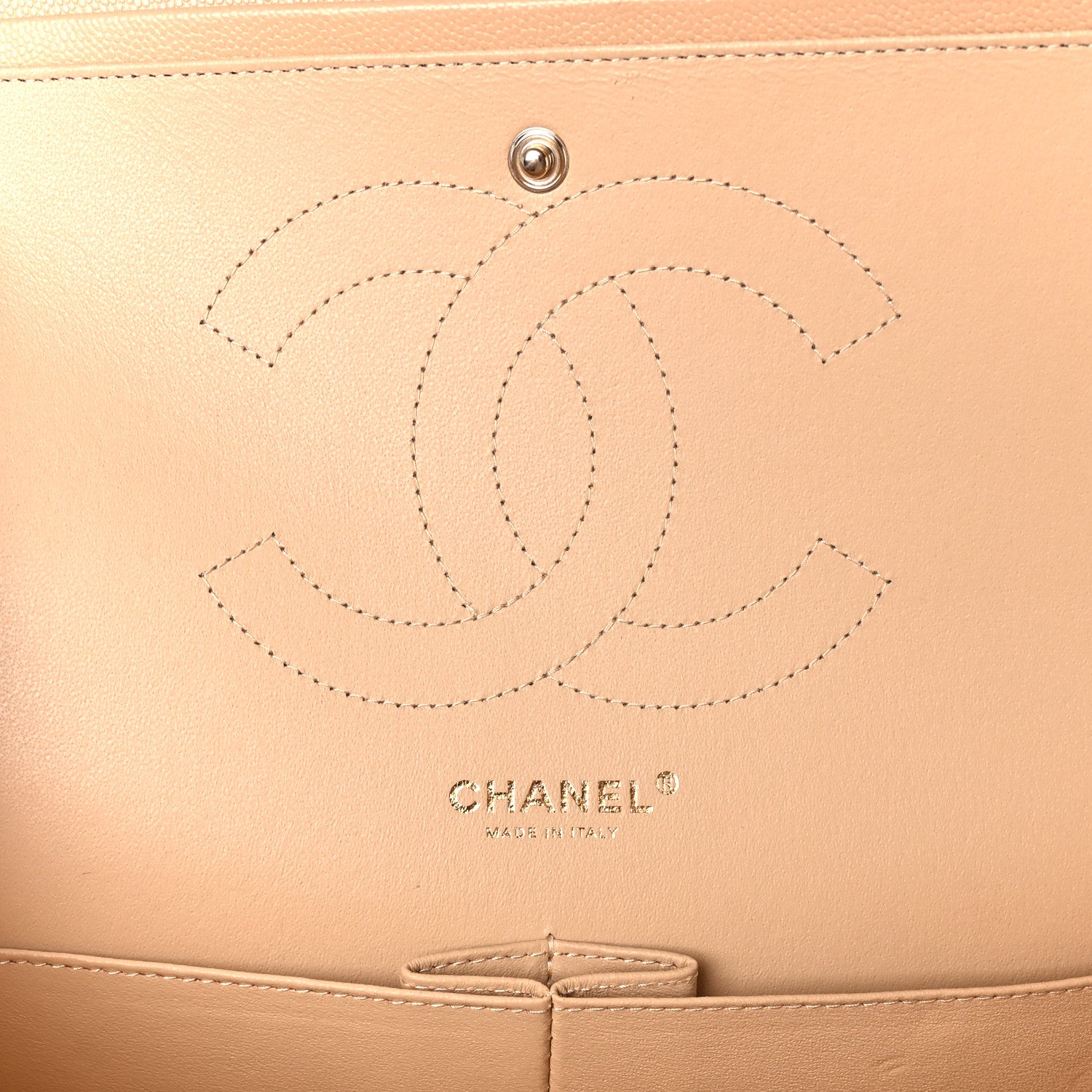 Chanel Caviar Quilted Jumbo Double Flap Beige Clair 6 of 11